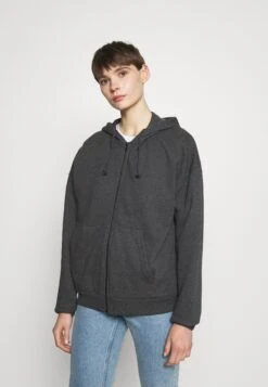 Even&Odd Sweater Met Rits - Mottled Dark Grey