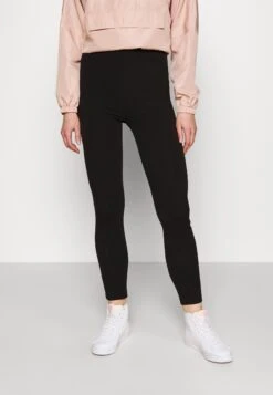 Even&Odd High Waisted Leggings 2 Pack- Legging - Black/Mottled Dark Grey -Even&Odd 2b82dd7f3d5d44d29470294bd599e26e