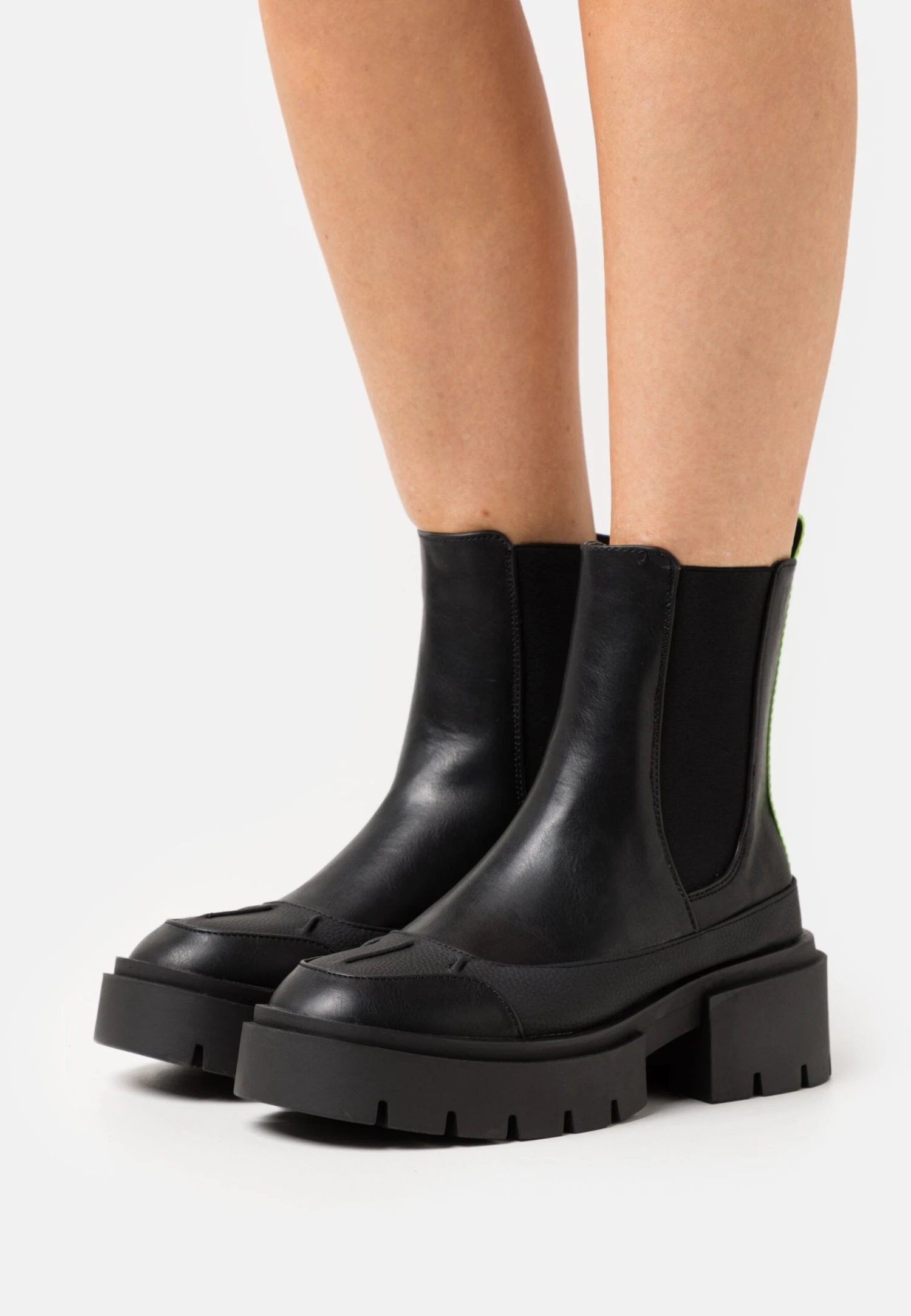 Even&Odd Winter Boot - Enkellaarsjes Met Plateauzool - Black 1 Even&Odd Winter Boot - Enkellaarsjes Met Plateauzool - Black