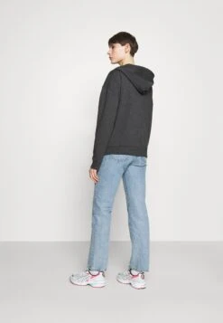 Even&Odd Sweater Met Rits - Mottled Dark Grey -Even&Odd 382040c7aefa43d4b32996c32327d3a1