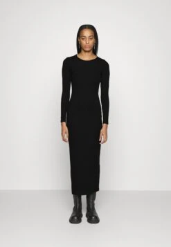 Column Maxi Dress- Maxi-Jurk - Black