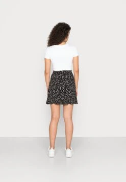 Even&Odd Mini Skirt With Volant - A-Lijn Rok - Black/White -Even&Odd 8378b46116d24880bbe73b772a543adf