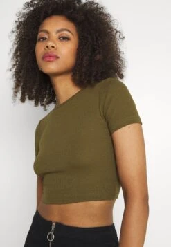 Even&Odd 3 Pack - T-Shirt Basic - Black/White/Khaki -Even&Odd 98c7c1ba5e044ea7805316831f2855ba