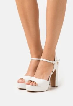 Even&Odd Leather - Sandalen Met Plateauzool - White