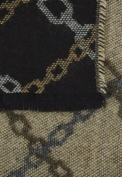 Even&Odd Sjaal - Black/Camel/Off-White