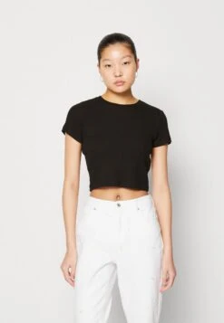 Even&Odd 3 Pack - T-Shirt Basic - Beige/Black/Orange -Even&Odd ccc1409696d2434ca8c66536bdfea652