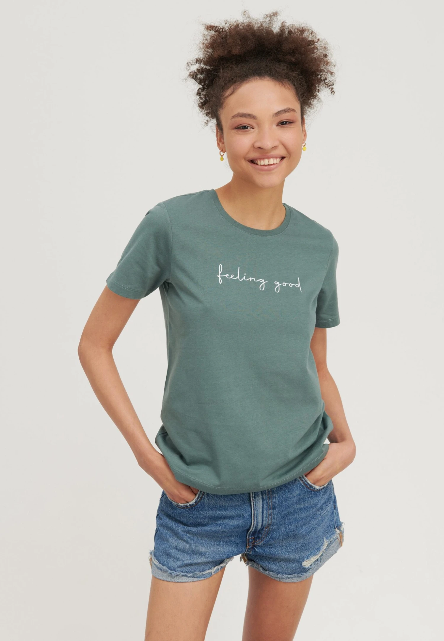 Even&Odd 2 Pack - T-Shirt Print - Teal/Black 2 Even&Odd 2 Pack - T-Shirt Print - Teal/Black - Afbeelding 2