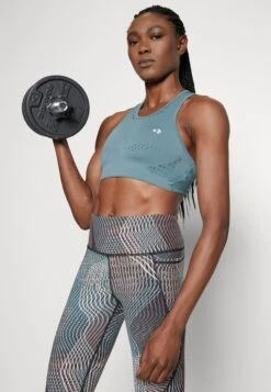 Sport-Bh Met Medium Support - Blue-Grey -Even&Odd ea7f9cf6d19c422db1688b496009e0e0