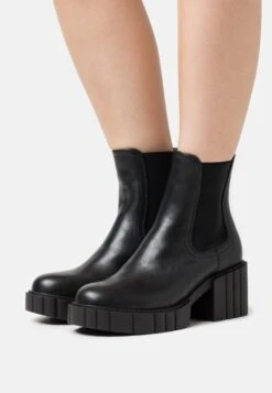 Even&Odd Enkellaarsjes Met Plateauzool - Black